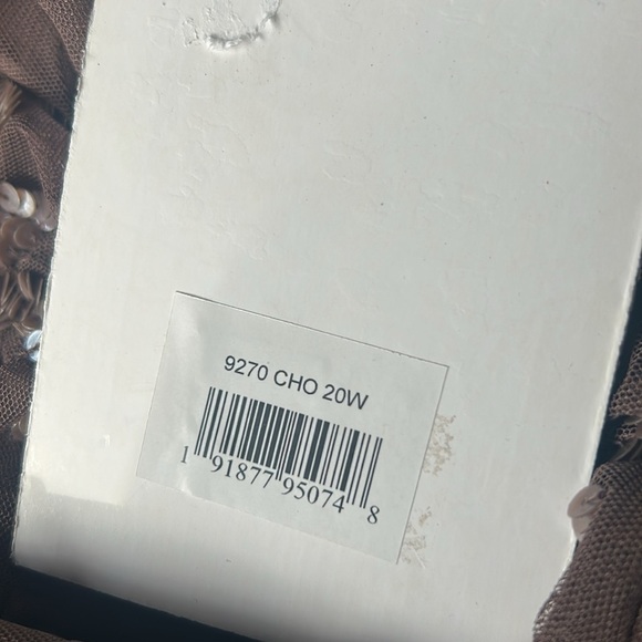 MAC DUGGAL 9270 Sequin Embellished Flutter Sleeve Faux Wrap V-Neck Tiered Gown - Picture 8 of 8